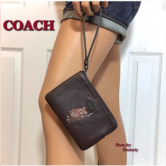 Coach X Star Wars Ewok Corner Zip Wristlet Bag NWT - Picture 4 of 8